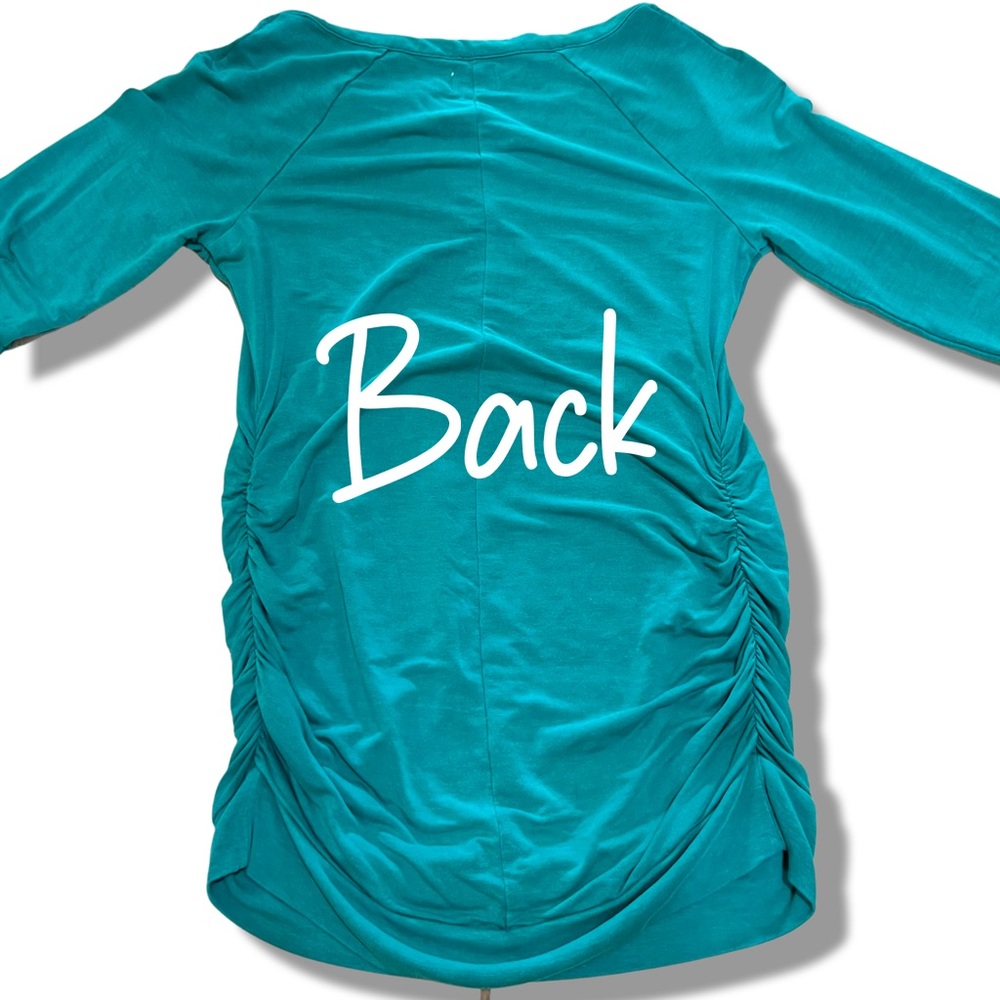 INGRID & ISABEL Maternity 3/4 Sleeve Lace-Up Sweatshirt - Picture 5 of 10